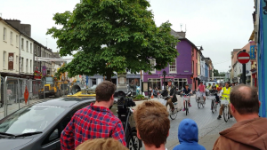 File photo of Clonakilty Mayor (2015-2016) cycling in the Town last summer.